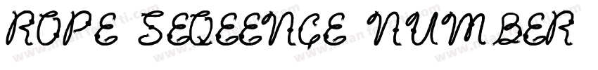 rope seqeence number字体转换
